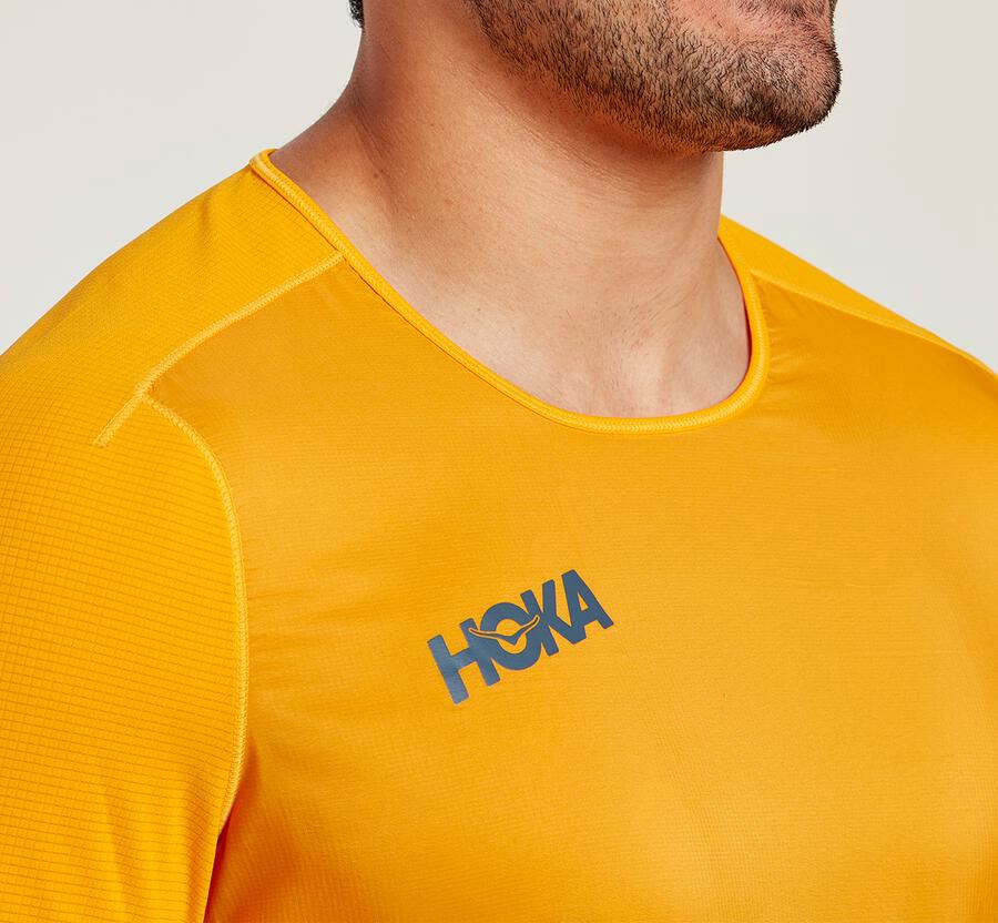 Haut Hoka One One Wind Homme - Jaune - HCZ-693720